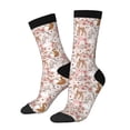 thumbnail image 1 of Balery Autumn Floral Deer Calcetas Largas con Estampado para Hombre y Mujer – Suaves y Transpirables, Talla Única (US 5-11), 1 of 6