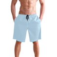 thumbnail image 4 of Dailycode Men's Quick Dry Swim Trunks Beach Shorts Casual Summer Board Shorts with Pockets, Baby Blue, 4 of 8
