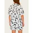 thumbnail image 5 of PRETTYGARDEN Women Summer 2 Piece Beach Outfits Printed Short Sleeve Tops Lounge Shorts Casual Tracksuit Set, 5 of 6