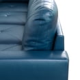 thumbnail image 7 of Hommoo Faux Leather Modern Sectional Sofa, Living Room Furniture Sets,L Shaped 4-Seat Couch Sofa Set for Home, Apartment, Dorm, 16'' Back Height, Denim(No Ottomans), 7 of 7