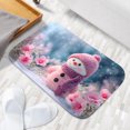 thumbnail image 6 of 1pc Pink Knitted Snowman Absorbent Non-Slip Bathroom Thickened Flannel Rug Decor,Soft,Quick Drying,Suitable For Indoor/outdoor Use,Bathrooms,Bedrooms,Kitchens,Terrace,Laundry Rooms,16"x24", 6 of 9