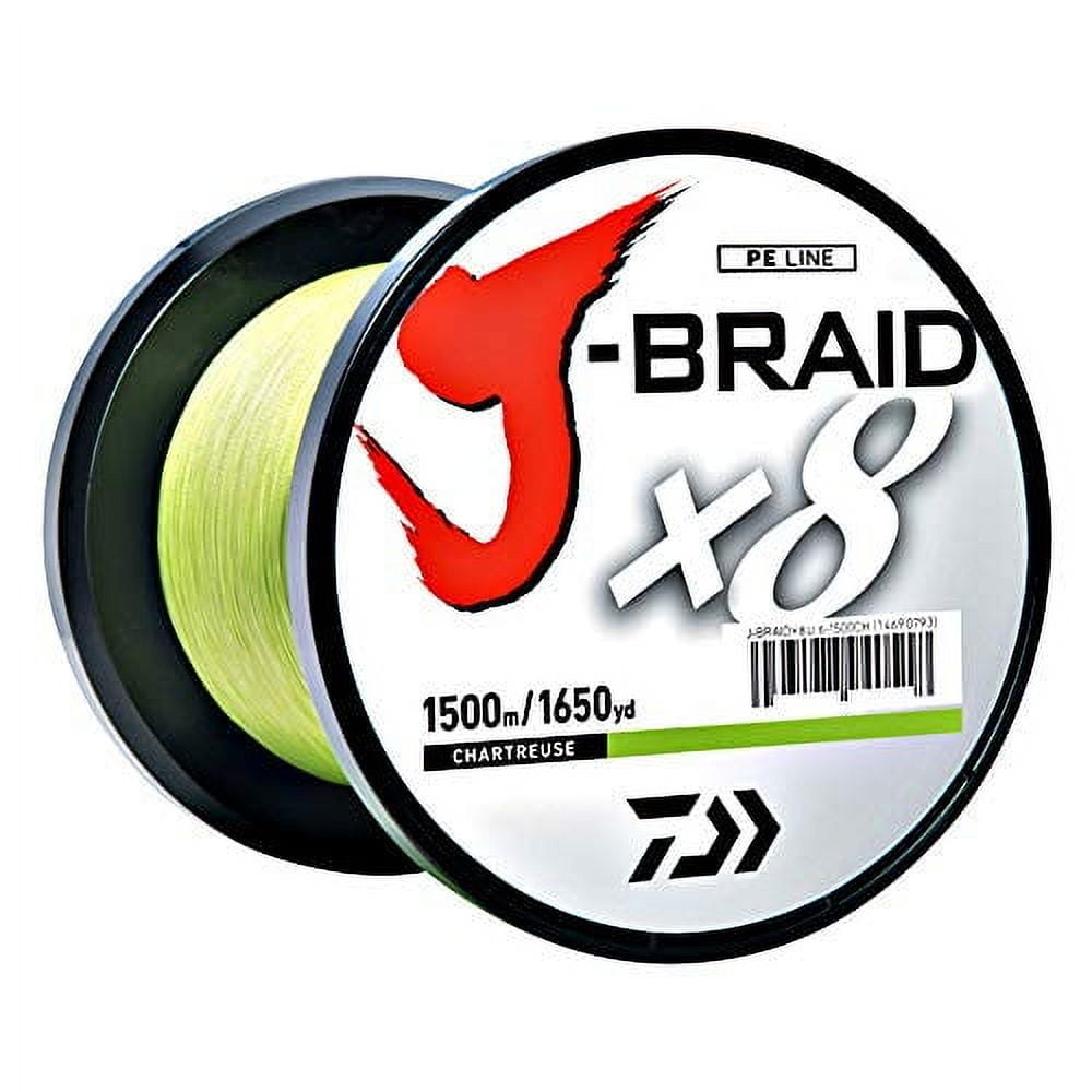 Daiwa J-Braid X8 Filler Spool 150M Chartreuse 50 lb. Test