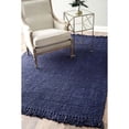 thumbnail image 3 of nuLOOM Hand Woven Chunky Natural Jute Farmhouse Runner Rug, 2' 6" x 8', Navy Blue, 3 of 5