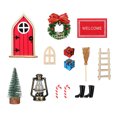 thumbnail image 3 of Kits de Navidad Mini Atrio exquisita artesanía conjunto de casa en Wdftyju miniatura adorno de fiesta simulación de Mini casa para el hogar armario esquinero, 3 of 3