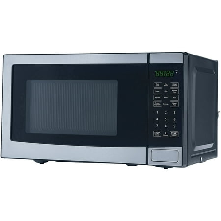 Mainstays 0 7 Cu Ft 700 Watt Microwave Stainless Steel With 10 700 Watt Microwave Stainless Steel With 10 Levels