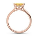 thumbnail image 4 of Diamond-Capitals 2.00 Carat Trillion Citrine Gemstone New Solitaire Engagement Ring for Women 18K Rose Gold Size 8.5, 4 of 7