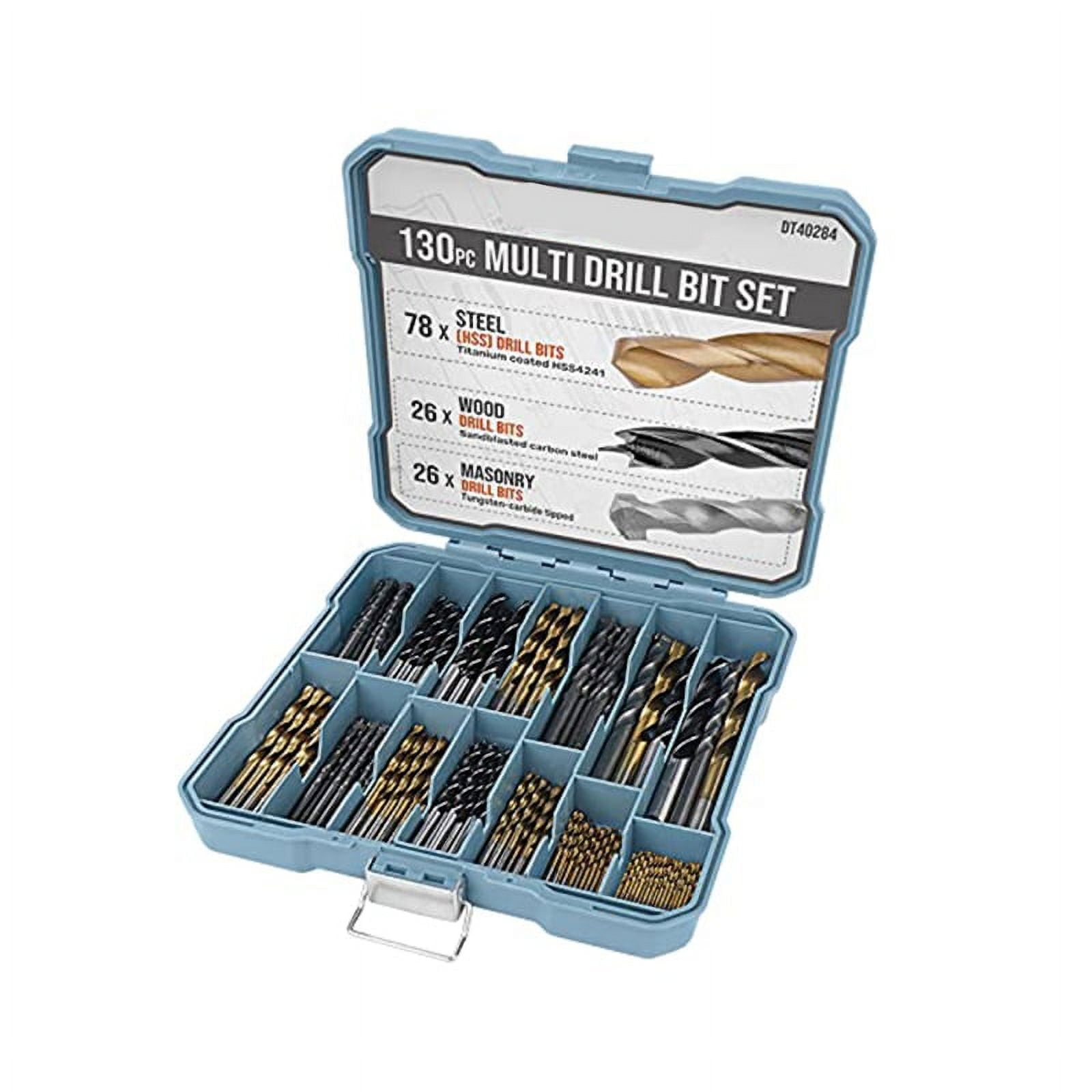 99/130 Pieces HSS Metal Drill Bits Set for Drilling in Metal Plastic Wood Modern DIY Necessary Tools High Hardness