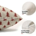 thumbnail image 4 of Christmas Lumbar Pillow Covers 12x20 Set of 2 Red Xmas Tree Rustic Style Winter Decorative Outdoor Pillowcases Farmhouse Vintage Holiday Decorations Throw Cushion Case Decor for Couch Sofa Bed, 4 of 5