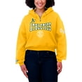 thumbnail image 4 of Women's WEAR by Erin Andrews Gold Oakland Athletics  Patch Quarter-Zip Hoodie, 4 of 4