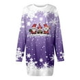 thumbnail image 3 of Vestidos de Mujer, Vestido Casual de Manga Larga Con Cuello Redondo y Estampado Navideño de Moda de Otoño E Invierno Para Mujer, 3 of 3