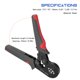 thumbnail image 5 of Crimper HSC8 6-4 0.25-10m㎡ AWG23-7 Kit de Herramienta de enrting de ferrule Alta Dureza de Carcasa Con 1200 Piezas de Férulas de Alambre Terminal de Férulas Terminal, 5 of 7