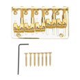 thumbnail image 1 of 5 String Bass Bridge Adjustable Saddle Zinc Alloy Exquisite Retro Electric Bass Guitar Bridge Gold, 1 of 4