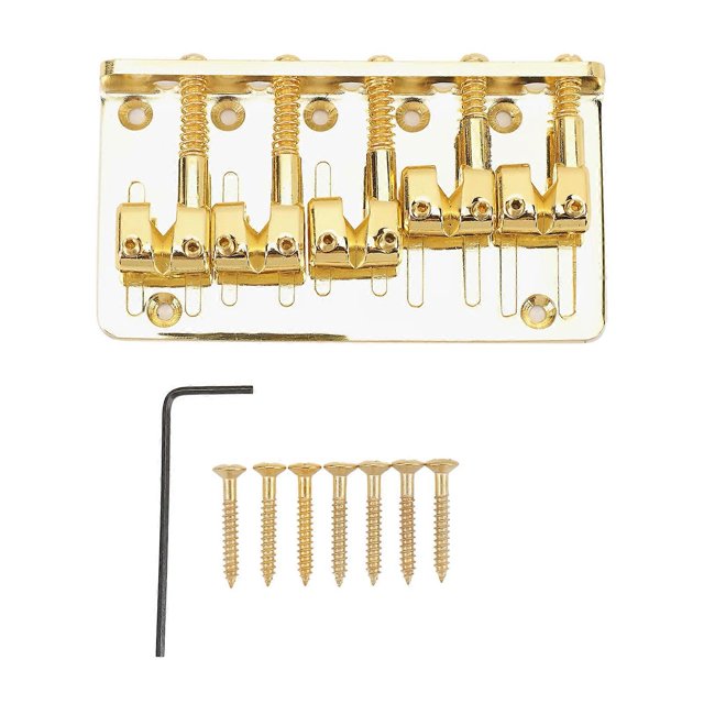 5 String Bass Bridge Adjustable Saddle Zinc Alloy Exquisite Retro Electric Bass Guitar Bridge Gold