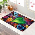 thumbnail image 6 of YIMEIS Heart 15.7''*23.6''/17.7''*47.2'' 2-Piece Flannel Mat Set, Non-Slip, Combo Rug for Bathroom Door & Aisle, 6 of 7