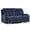 C-Blue, variant on Ebello Heated Manual Massage Recliner with Cup Holder Padded Breathable Fabric Recliner, Home Theater Seating，Navy