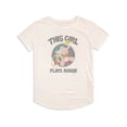 thumbnail image 2 of Dc Originals Plays Rough Women's Graphic T-Shirt Rolled Sleeve Tee, 2 of 6