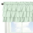 thumbnail image 6 of Sweet Jojo Designs Mint Green Window Treatment Valance - Solid Color Shabby Chic for Boho Watercolor Butterfly Floral Collection Tiered Ruffles Ruffled, 6 of 6