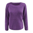 thumbnail image 5 of Lightweight Sweaters for Women Relaxed Fit Casual Basic Solid Color Long Sleeve Crew Neck Comfy Soft Pullover Tops Stretch Fall Outfits, 5 of 5