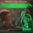 thumbnail image 4 of YSTIAN 3D Dinosaur Night Light, LED Illusion Lamp Gifts for Boys Girls, 16 Colour Changes with Remote Control, Bedroom Decor Idea Creative Birthday Gift, 4 of 8