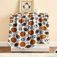 thumbnail image 4 of Sports Balls Blanket for Boys Soft Fleece Baseball Basketball Soccer Blanket for Couch Sofa Bedroom Fuzzy Flannel Blankets Birthday for Kids Boys 60"x80", 4 of 5