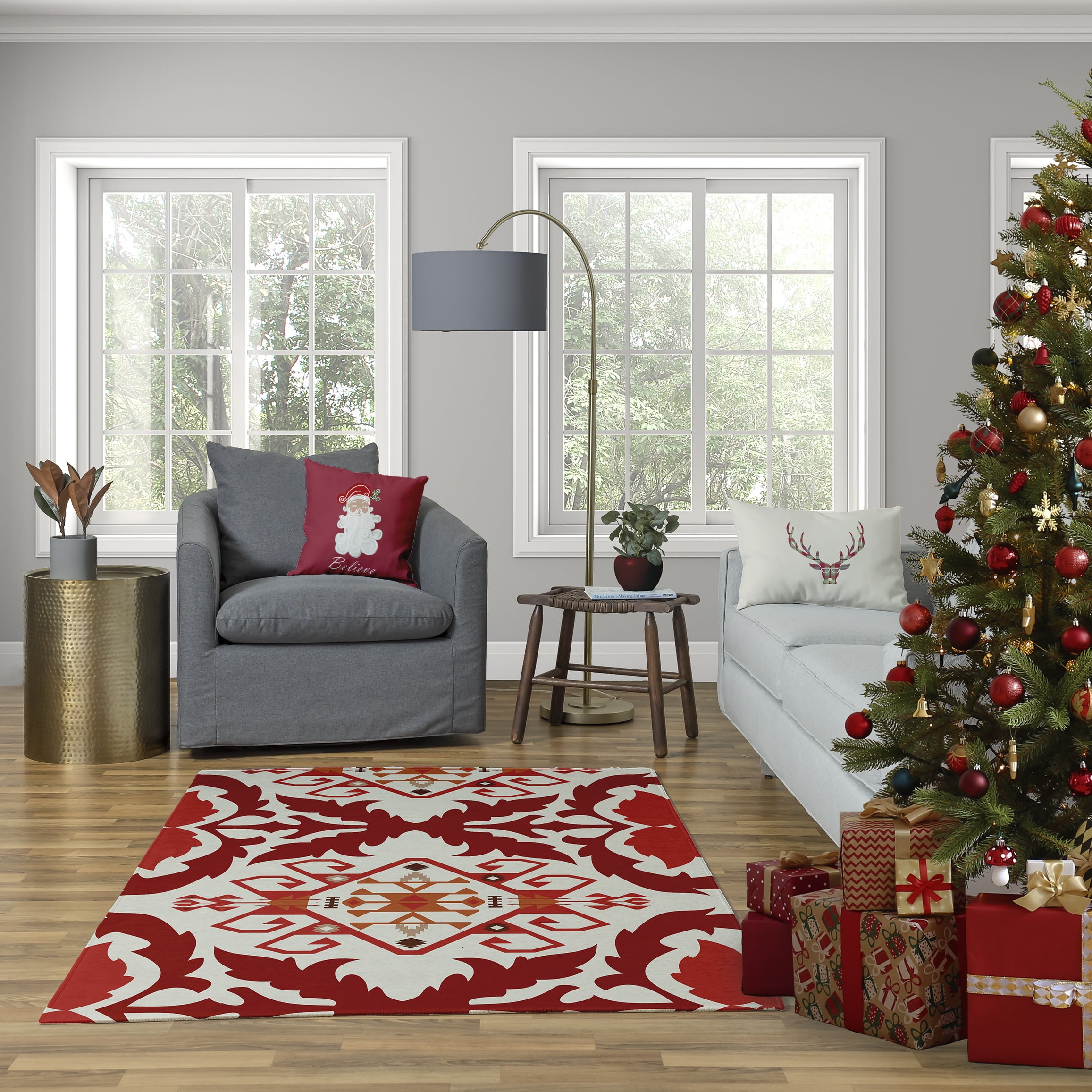 Simply Daisy 26" x 26" Believe in Santa Decorative Throw Pillow