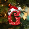 thumbnail image 3 of Wadada Christmas Tree Ornaments Initials G with Christmas Hat, Christmas Tree Decoration Pendant 26 Letter, Funny Novetly Personalized Xmas Decor for Hangings Christmas Xmas Tree Fireplace, 3 of 5