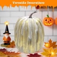 thumbnail image 4 of Clearance Sale | 8.66 Inch Large Plastic Pumpkin for Painting, DIY Craft and Fall Halloween Centerpiece, White, 4 of 9