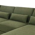 thumbnail image 7 of Oversized Sectional Sofa with Reversible Chaise,120" W 5-seat Armless Convertible L-shaped Couch for Living Room,Green, 7 of 7