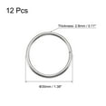 thumbnail image 2 of 35mm OD Metal O Ring Iron Electroplated Silver Tone 12 Pack, 2 of 5