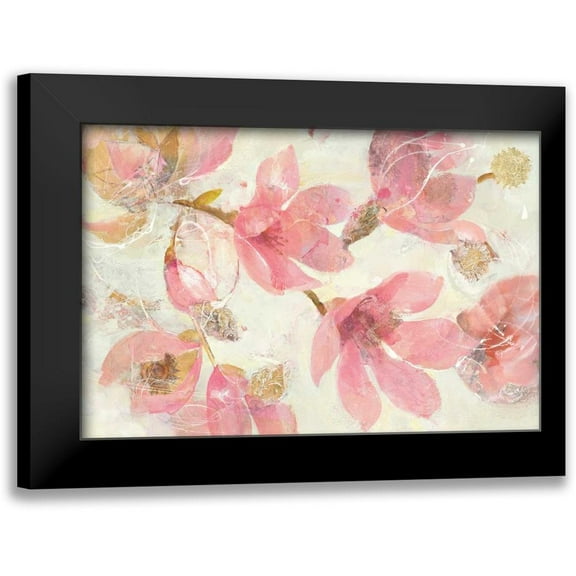Hristova, Albena 14x11 Black Modern Framed Museum Art Print Titled - Magnolias in Bloom on White