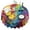 Colorful Abstract Pattern, variant on Colorful Abstract Pattern Round Tablecloth 60"x60",Wrinkle Wipeable Table Cloth for Kitchen Dining Room Picnic Patio Party