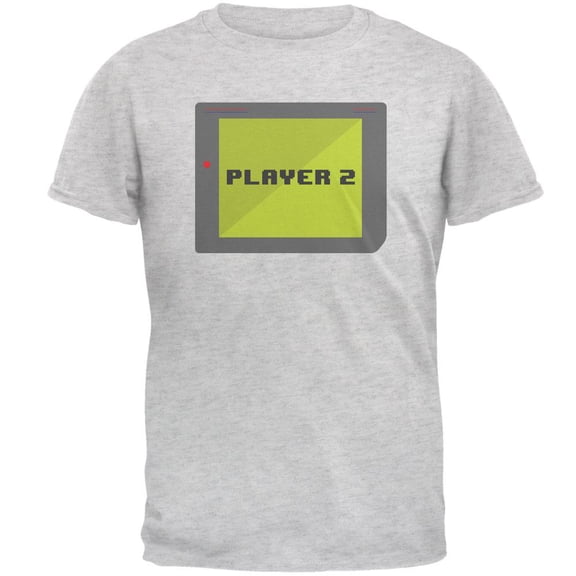 Halloween Old School Gamer Player 2 Mens T Shirt Light Heather Grey MD