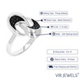 thumbnail image 3 of Vir Jewels 0.15 CTTW Sterling Silver Black Diamond Ring in Size 7 Female Adult, 3 of 6