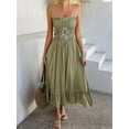thumbnail image 6 of Women Summer Maxi Dress Spaghetti Strap Y2k Cute Ruffle Tiered Wedding Guest Flowy Dress, 6 of 7