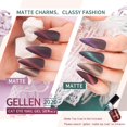 Gellen Cat Eye Gel Nail Polish Set Wine Nude Grays 6 Colors with 1pc