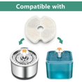 thumbnail image 6 of 8-Pack Cat Fountain Filters, Activated Carbon Replacement Filters for Pet Water Dispenser Stainless Steel 84oz or Cubic Water Fountain 67oz, 6 of 8
