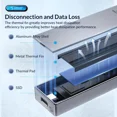 thumbnail image 3 of ORICO Dual Protocol m.2 SSD Case Support M2 NVMe SATA NGFF SSD Disk 10Gbps PCIe M Key 6Gbps M&B Key USB C Hard Drive Enclosure, 3 of 7