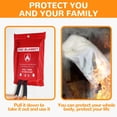 thumbnail image 5 of Rongsi Emergency Fire Blanket, 4-Pack Fire Blanket, Fire Blanket, Fire Retardant Blanket Home, Kitchen, School, BBQ, Car, Office, Warehouse Fire Safety Blanket (40'' x 40''), 5 of 6