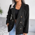 thumbnail image 1 of Chaqueta Blazer, Blazer de pana para mujer, Blazer de pana doble para mujer, Chaqueta de oficina de manga larga optimizada para la excelencia, 1 of 9