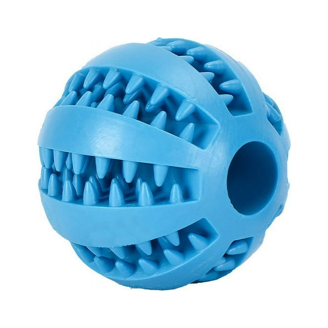 5cm Natural Rubber Toy Dog Balls Set - Blue and Green