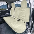 thumbnail image 6 of For 2022-2026 Nissan Frontier FH Group Custom Fit Neoprene Car Seat Covers Wateropoof - Solid Beige Rear Seat, 6 of 6