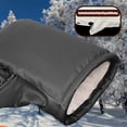 thumbnail image 4 of Thermal Windproof Motorcycle Gloves with Reflective Strips & Handlebar Muffs for Cold Weather Riding, 4 of 8