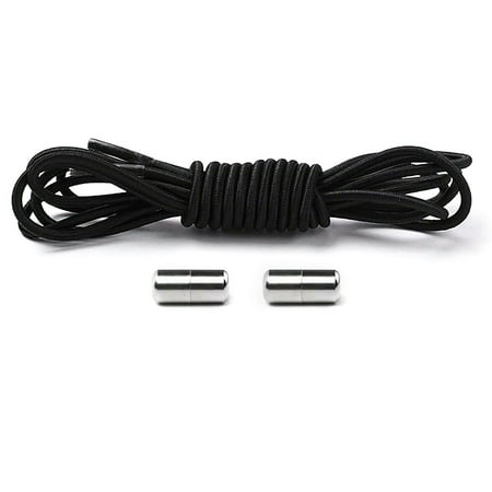 

1 Pair Shoelace Elastic Kids Adults Quick Release Metal Cap Sneakers Lazy Strap