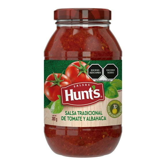 Salsa de tomate Hunts receta casera con albahaca 380 g