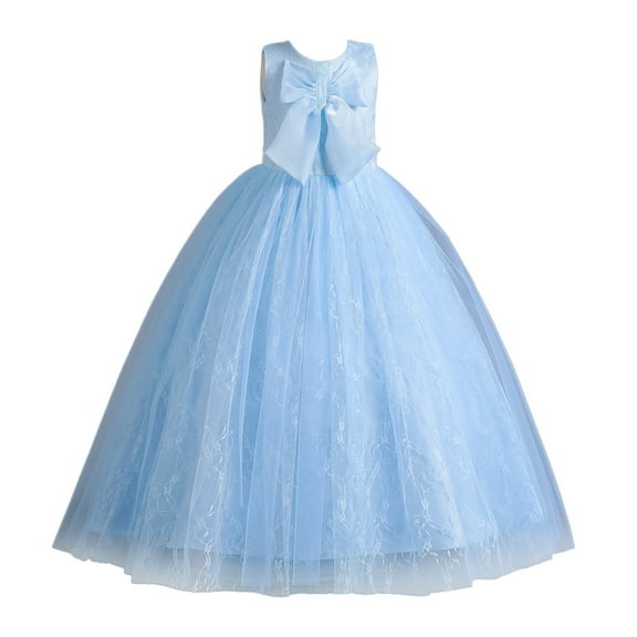 Bearichfupo Kids Toddler Baby Girls Spring Summer Print Cosplay Ruffle Sleeveless Show Lace Tulle Princess Dress Clothing, Sizes 5-6 Years