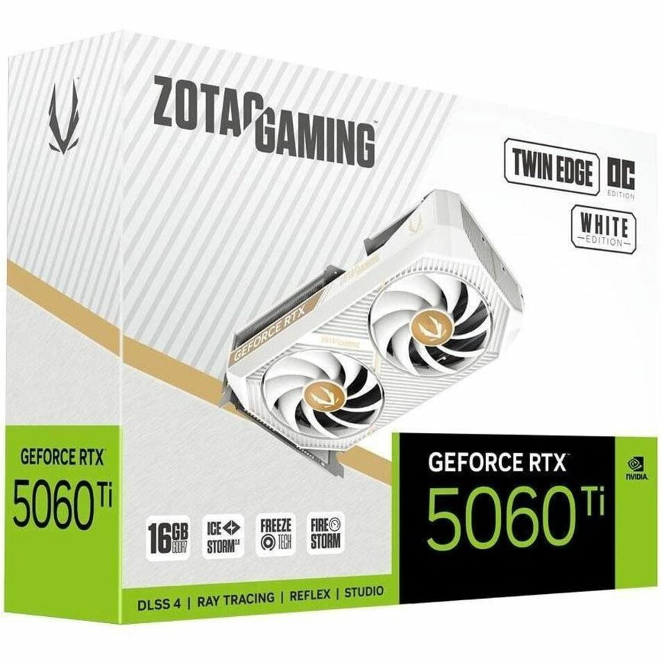 Zotac Usa ZTB50620Q10M GeForce RTX 5060 Ti 16GB GDDR7 Graphics Card White