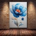 thumbnail image 4 of Mudket Framed,Canvas Wall Art,Ready to Hang,Blue Peony Floral Canvas Print,Botanical Wall Decor,Flower Wall Pictures,for Bedroom Bathroom Living Room Office Decor - 12"L x 8"W, 4 of 10