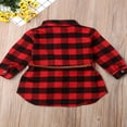 thumbnail image 4 of KEINXS 0-5T Christmas Toddler Girls Plaid Shirt Dress Long Sleeve Belted Botton Down Flannel Shirt Dress  Outfits Red 0-1 Years, 4 of 7