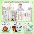 thumbnail image 6 of KABOER Milestone Blanket for Baby Boy, 60"x40" Animals Monthly Milestone Blanket, Baby Month Blanket, Newborn Photography Background with Wooden Signs, Frames, Bandana, 6 of 8