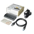 thumbnail image 1 of USB 3.0 4-Port Hub with Individual On/Off Switches - High-Speed Multiport Splitter for Laptop, PC, Mac & Desktop, Portable USB Expander Adapter, 1 of 8